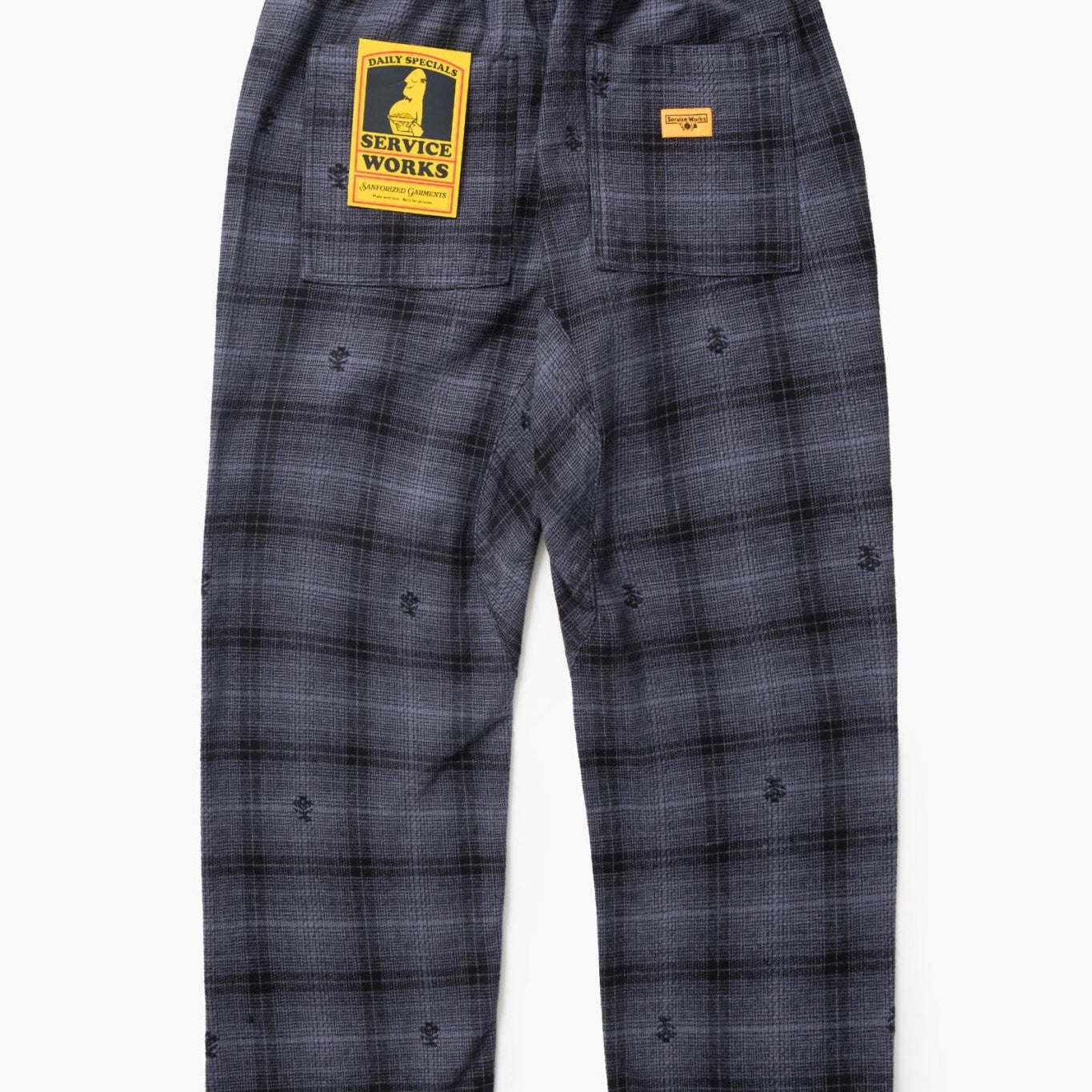 Service Works Thistle Plaid Chef Pant Black - Steranko Clothing Manchester