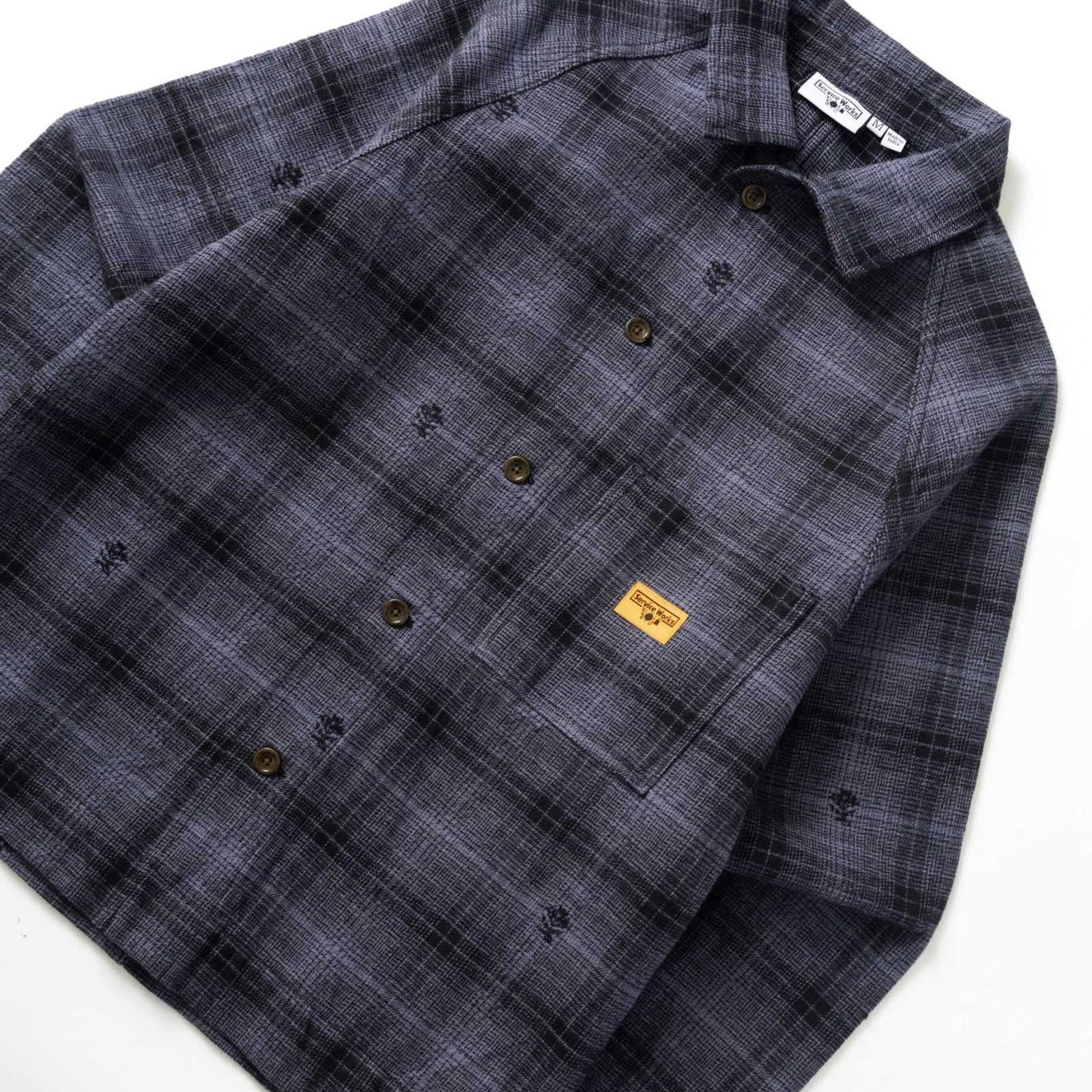 Service Works Thistle Plaid FOH Jacket Black - Steranko Clothing Manchester