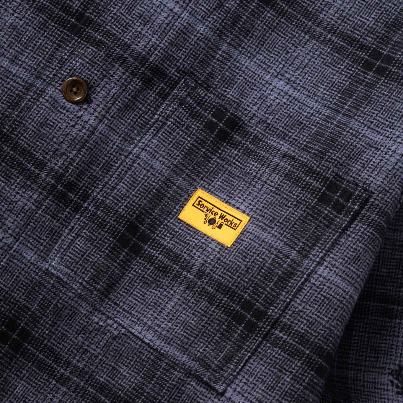 Service Works Thistle Plaid FOH Jacket Black - Steranko Clothing Manchester