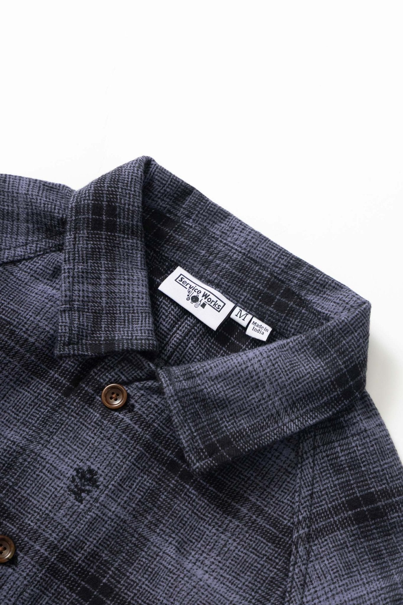 Service Works Thistle Plaid FOH Jacket Black - Steranko Clothing Manchester