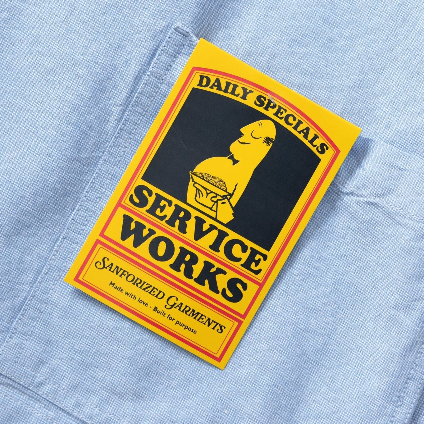 Service Works Waiter Shirt Oxford Blue - Steranko Clothing Manchester