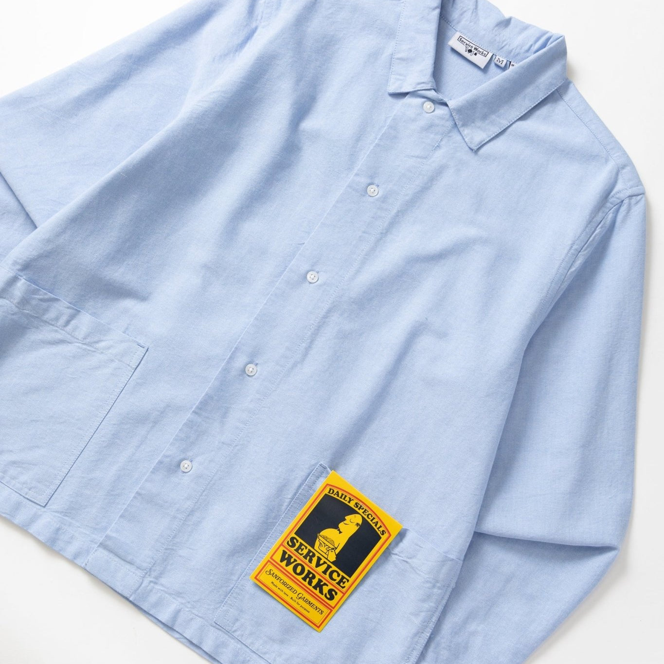 Service Works Waiter Shirt Oxford Blue - Steranko Clothing Manchester