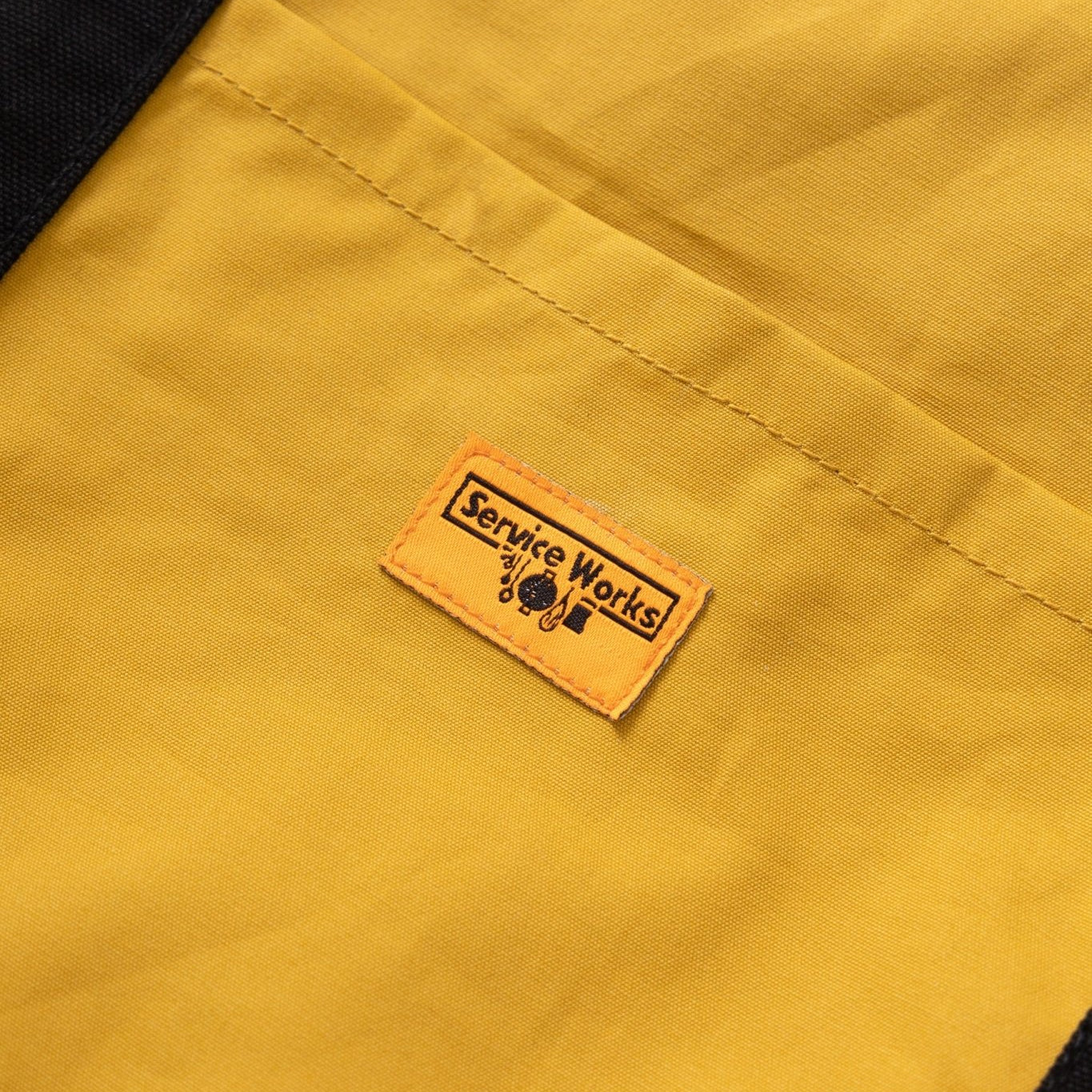 Service Works Waxed Cotton Tote Bag Ochre - Steranko Clothing Manchester