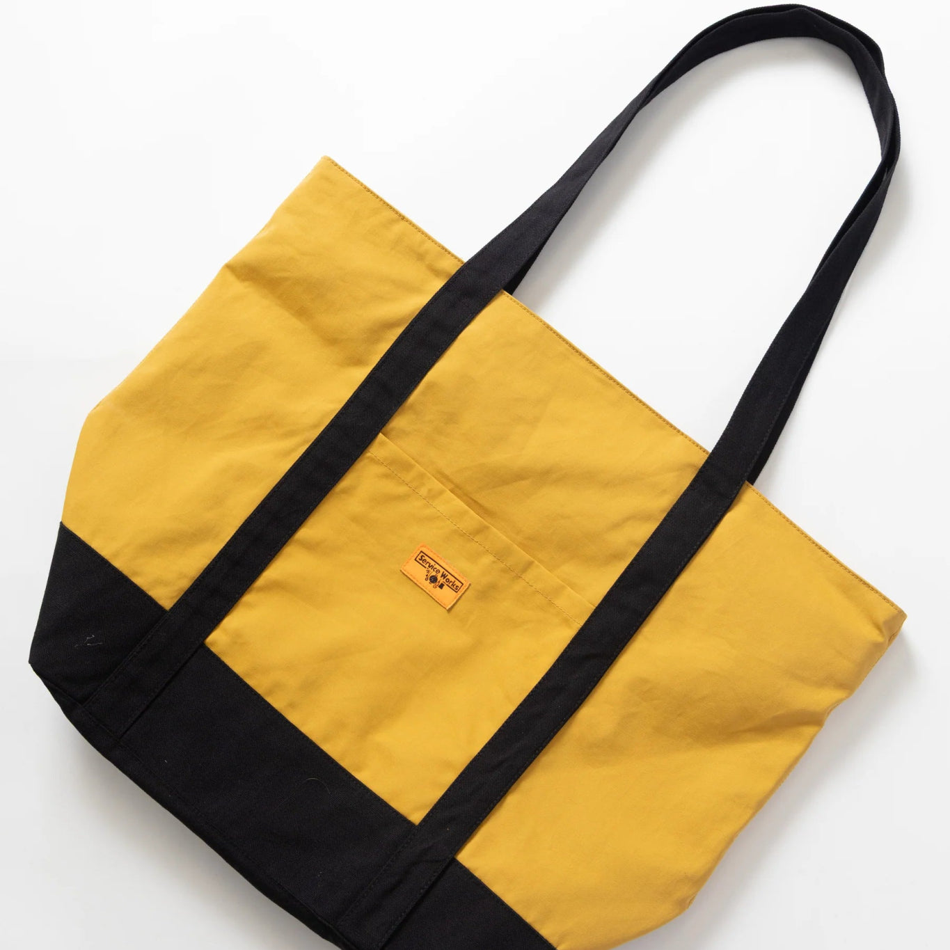 Service Works Waxed Cotton Tote Bag Ochre - Steranko Clothing Manchester