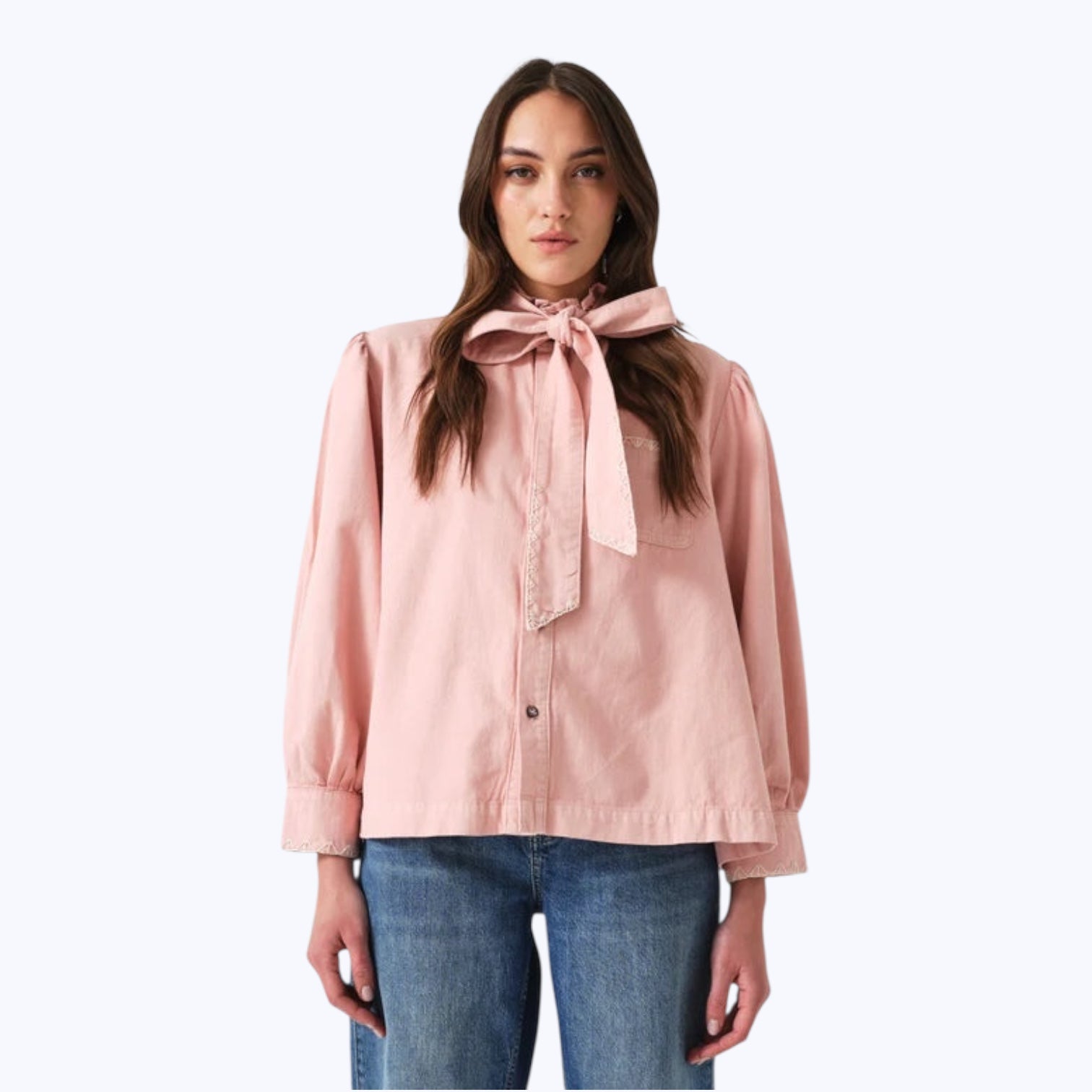 Seventy & Mochi Poet Blouse Peony Pink - Steranko Clothing Manchester