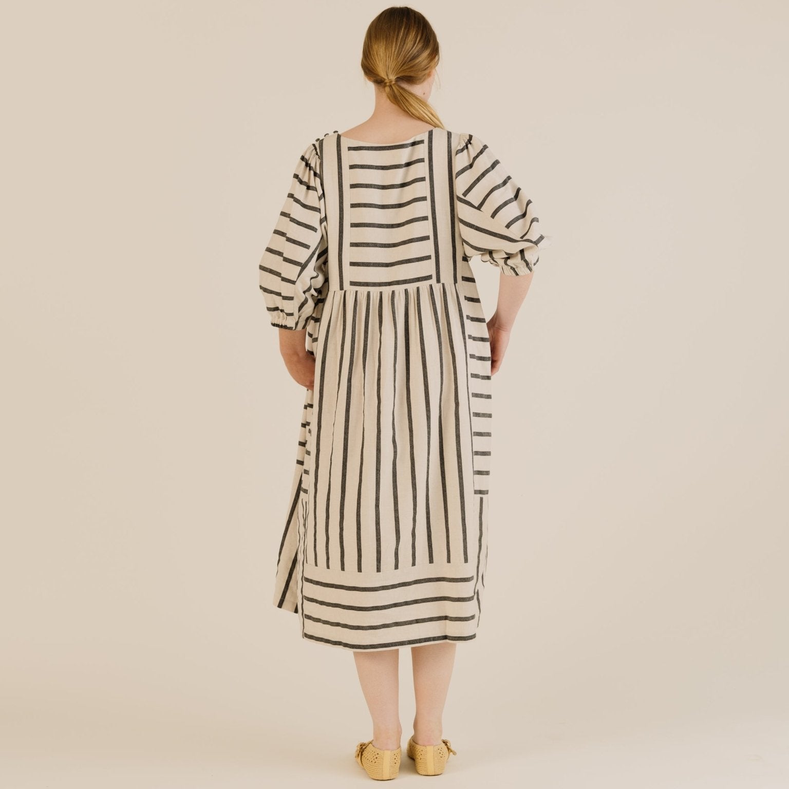 Sideline Betsy Dress Off White Stripe - Steranko Clothing Manchester