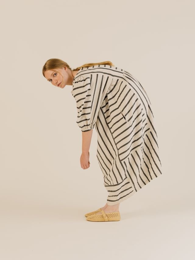 Sideline Betsy Dress Off White Stripe - Steranko Clothing Manchester