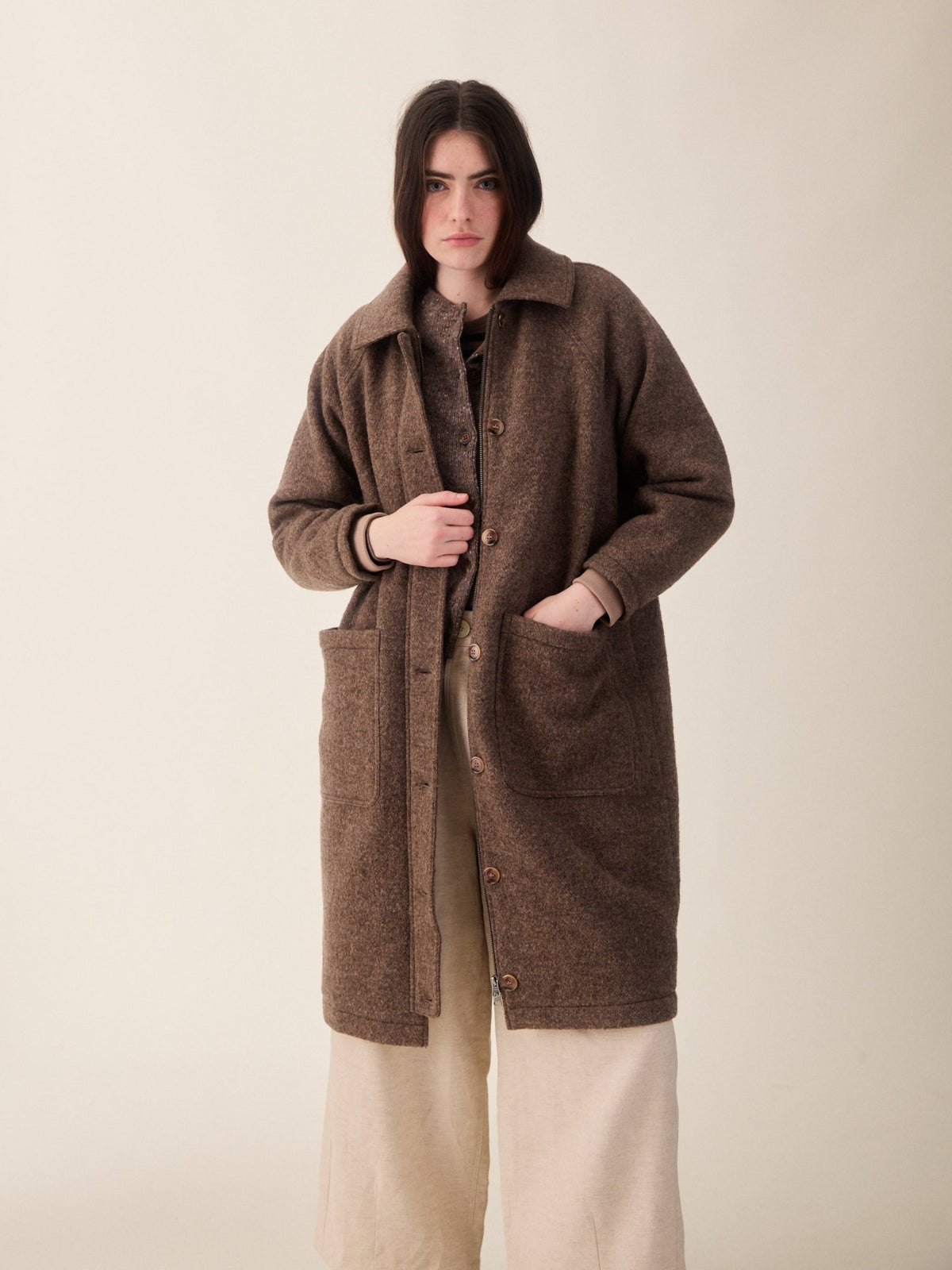 Sideline Bobby Coat Brown Marl - Steranko Clothing Manchester