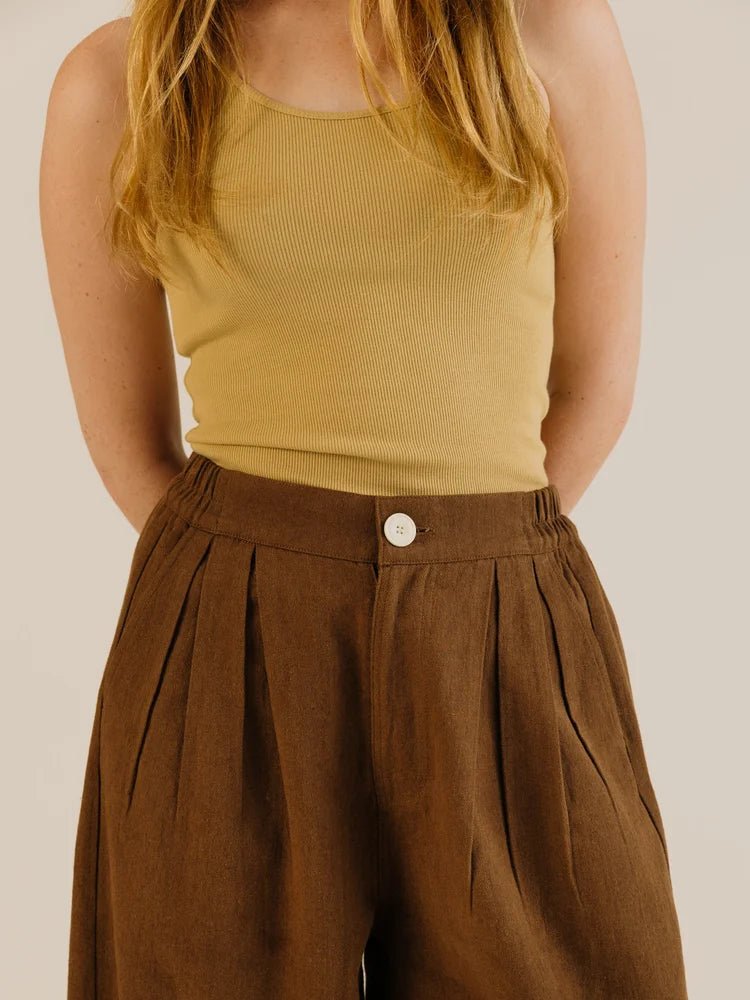 Sideline Leila Trousers Earth - Steranko Clothing Manchester