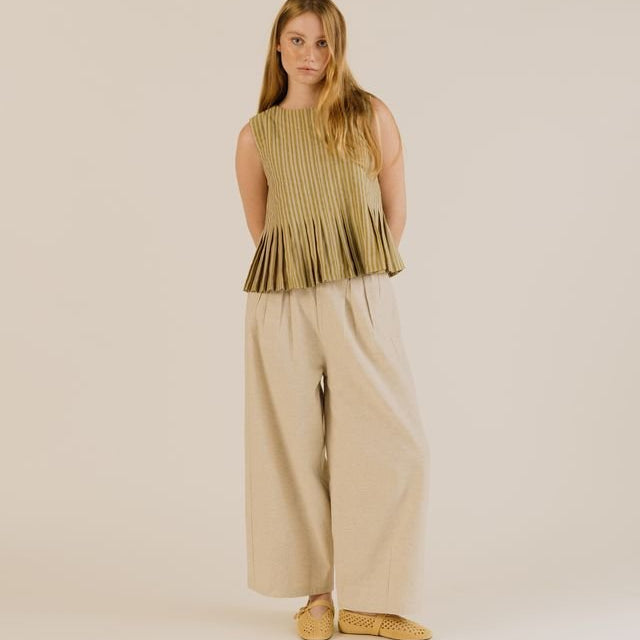 Sideline Leila Trousers Oat - Steranko Clothing Manchester