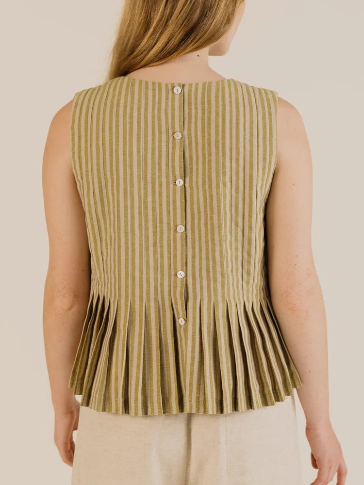 Sideline Minnie Top Ochre Stripe - Steranko Clothing Manchester
