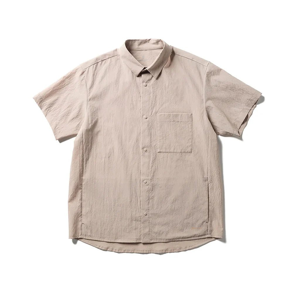 Snow Peak Breathable Quick Dry S/S Shirt Greige - Steranko Clothing Manchester