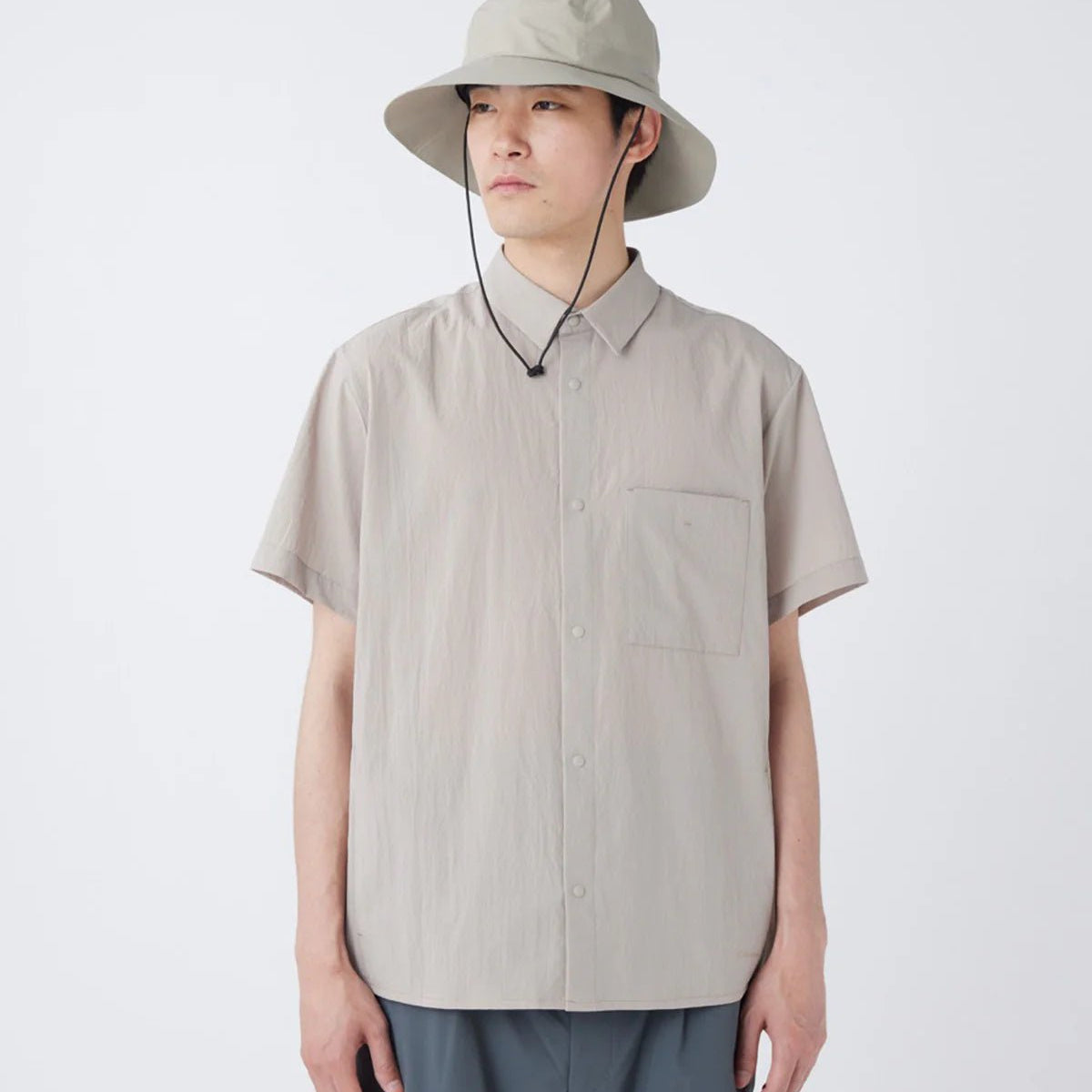 Snow Peak Breathable Quick Dry S/S Shirt Greige - Steranko Clothing Manchester