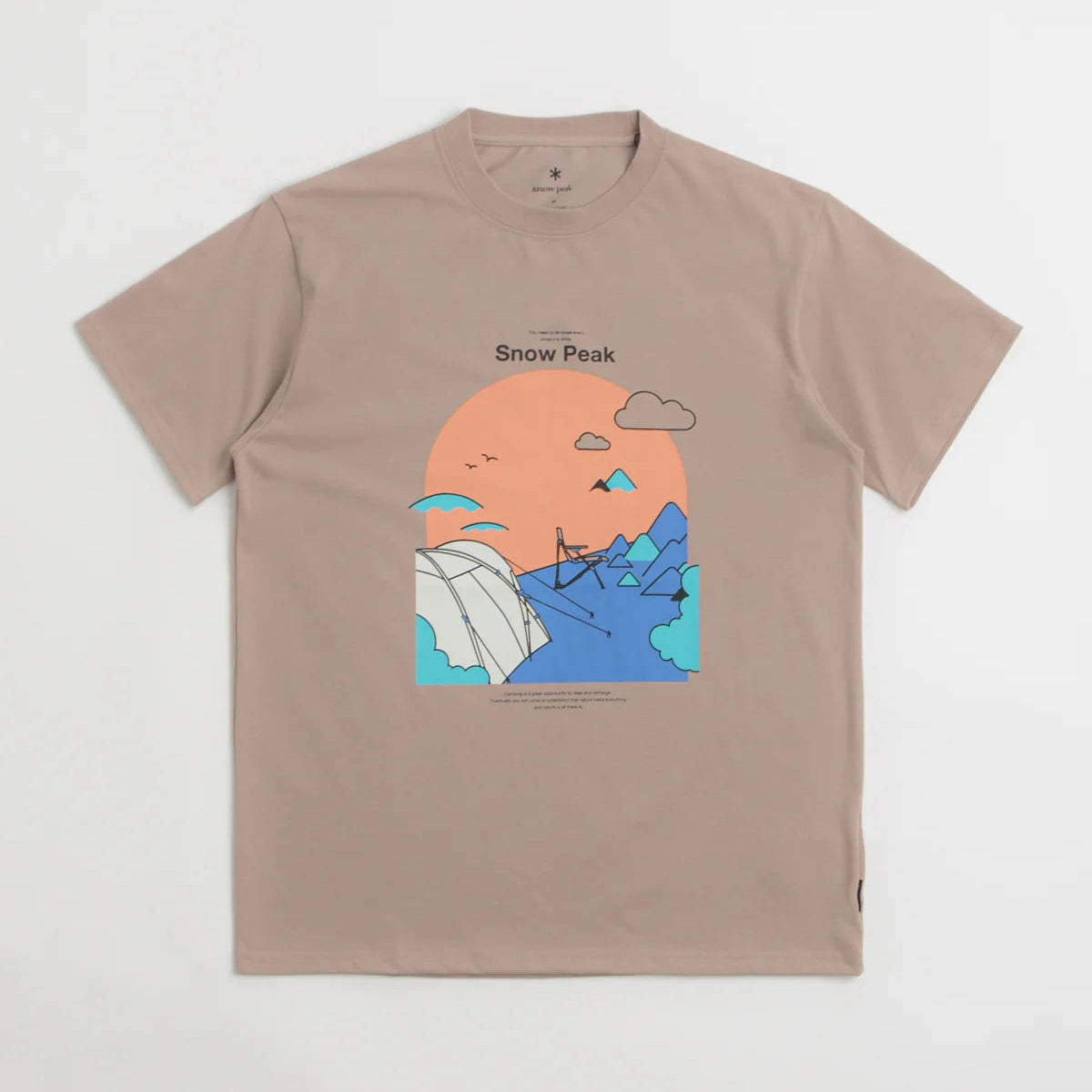 Snow Peak Camping Graphic Tee Beige - Steranko Clothing Manchester