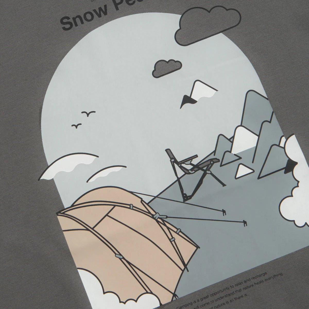 Snow Peak Camping Graphic Tee Grey - Steranko Clothing Manchester