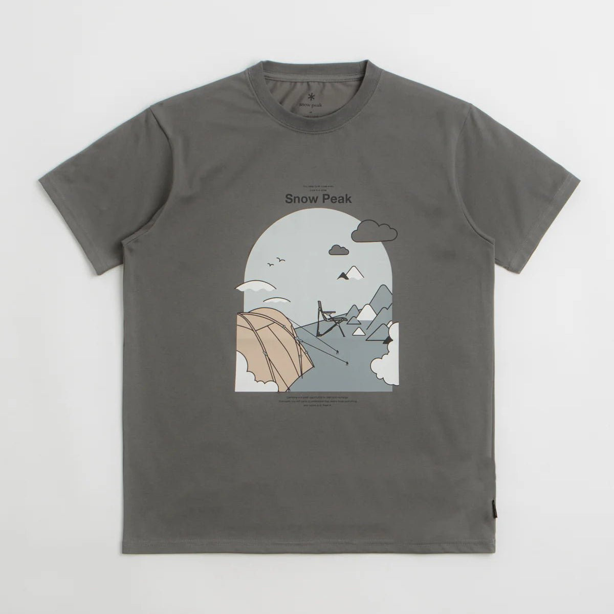 Snow Peak Camping Graphic Tee Grey - Steranko Clothing Manchester
