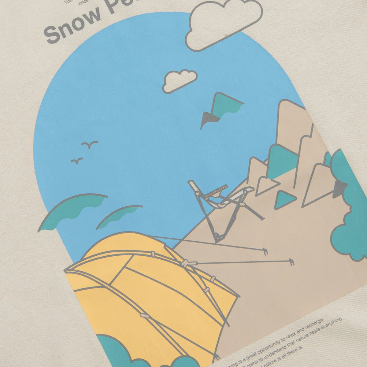 Snow Peak Camping Graphic Tee Ivory - Steranko Clothing Manchester