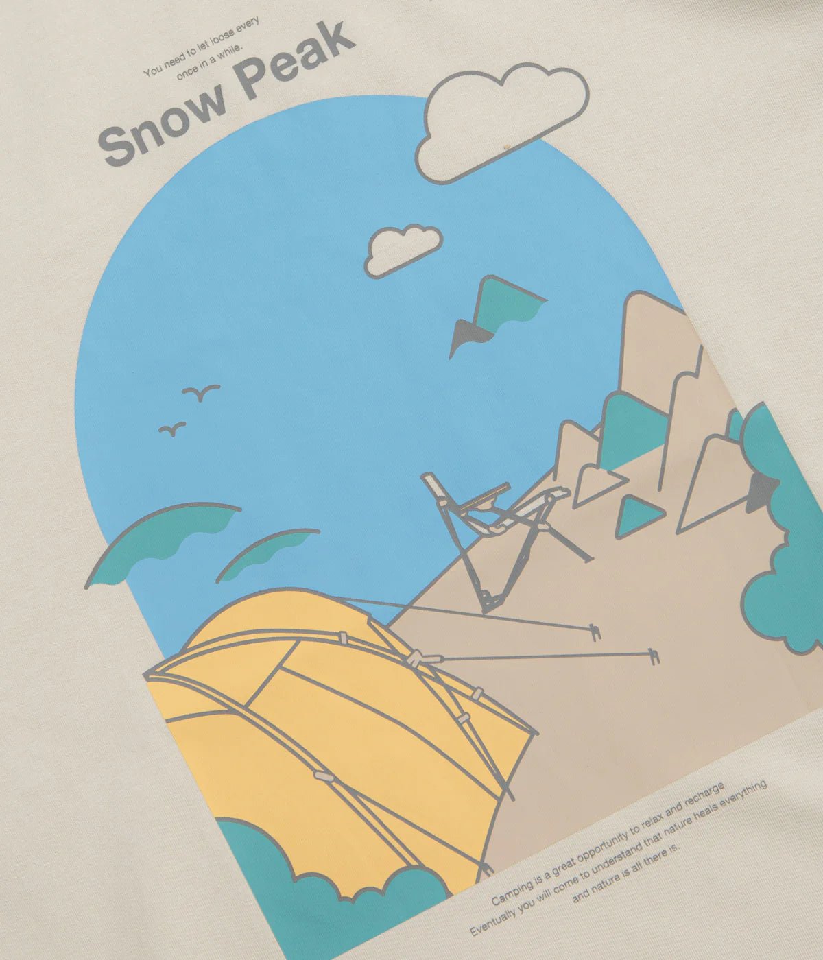 Snow Peak Camping Graphic Tee Ivory - Steranko Clothing Manchester