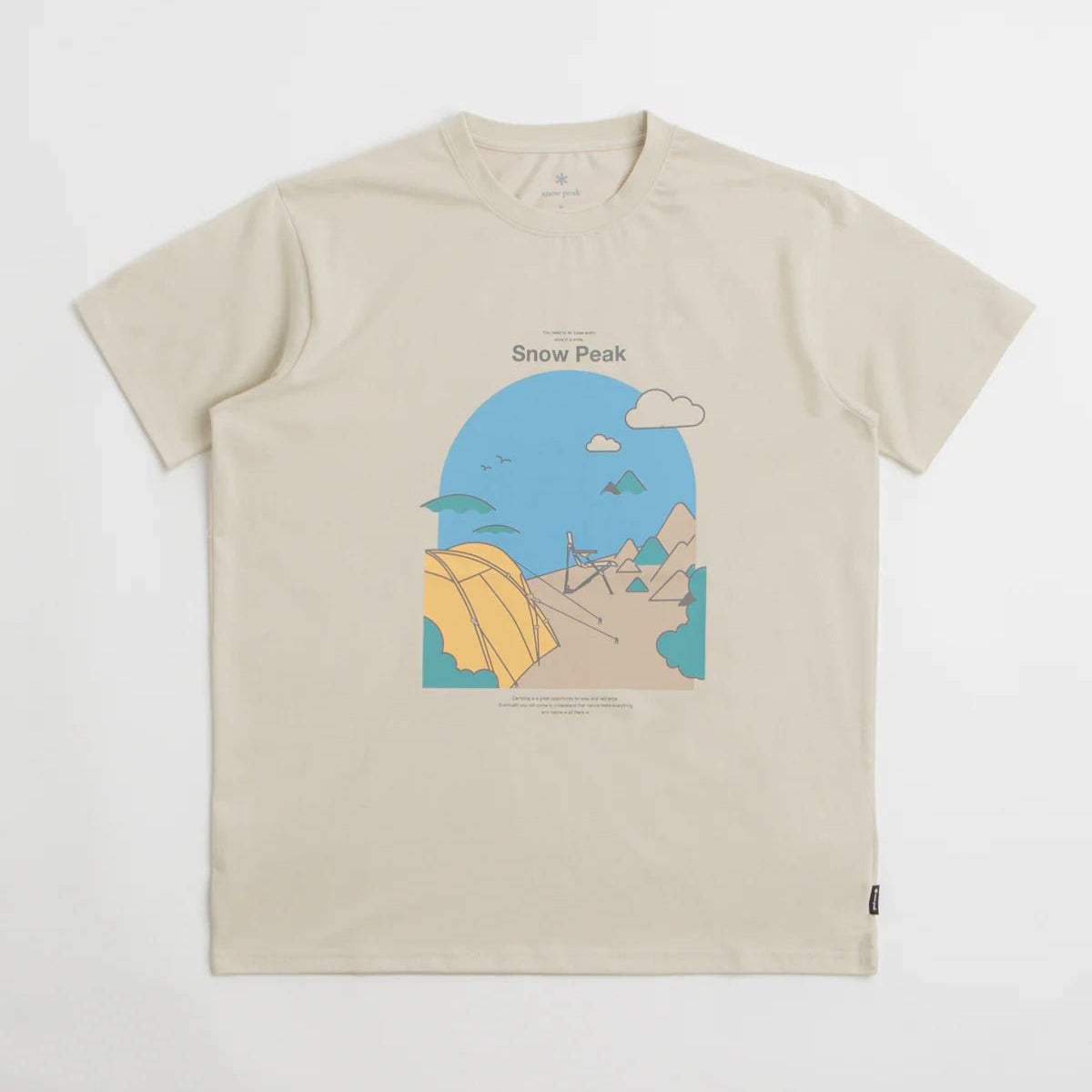 Snow Peak Camping Graphic Tee Ivory - Steranko Clothing Manchester