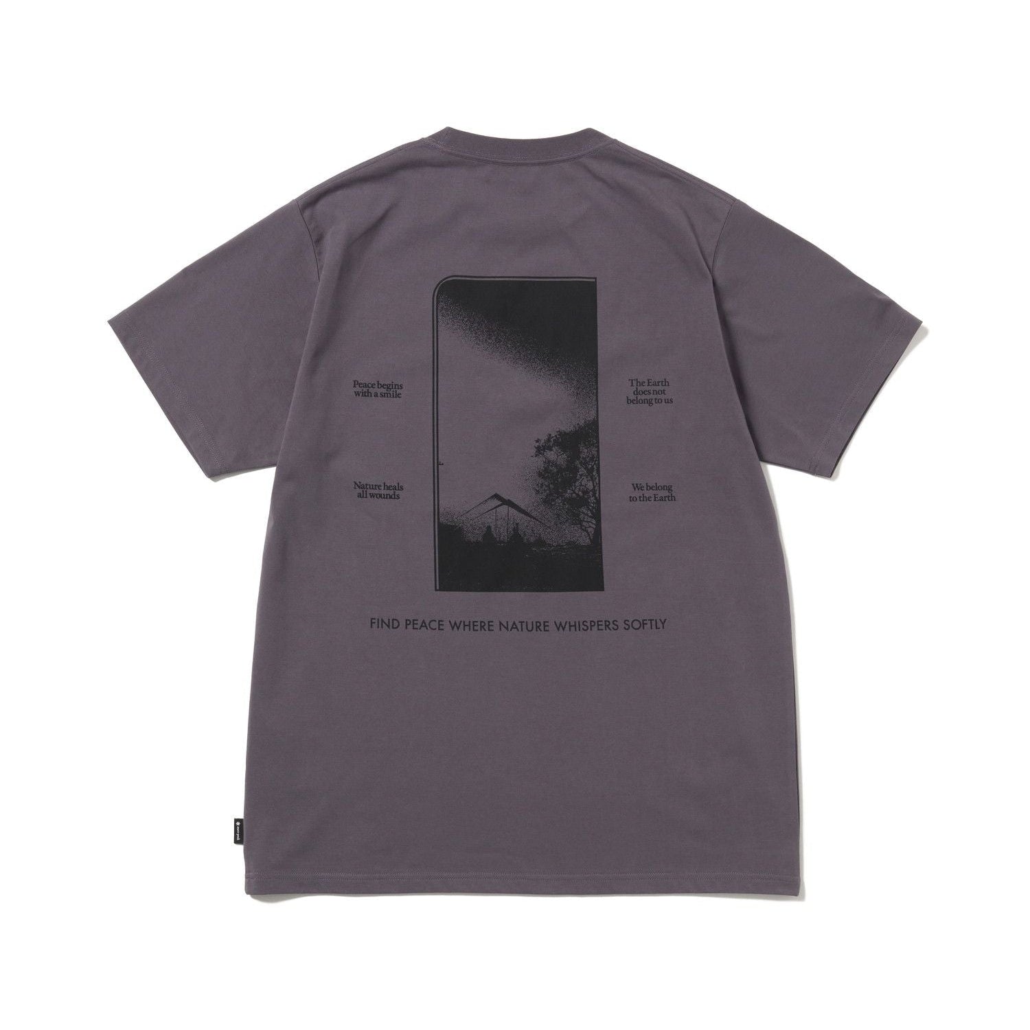 Snow Peak CF Landscape T-Shirt Charcoal - Steranko Clothing Manchester