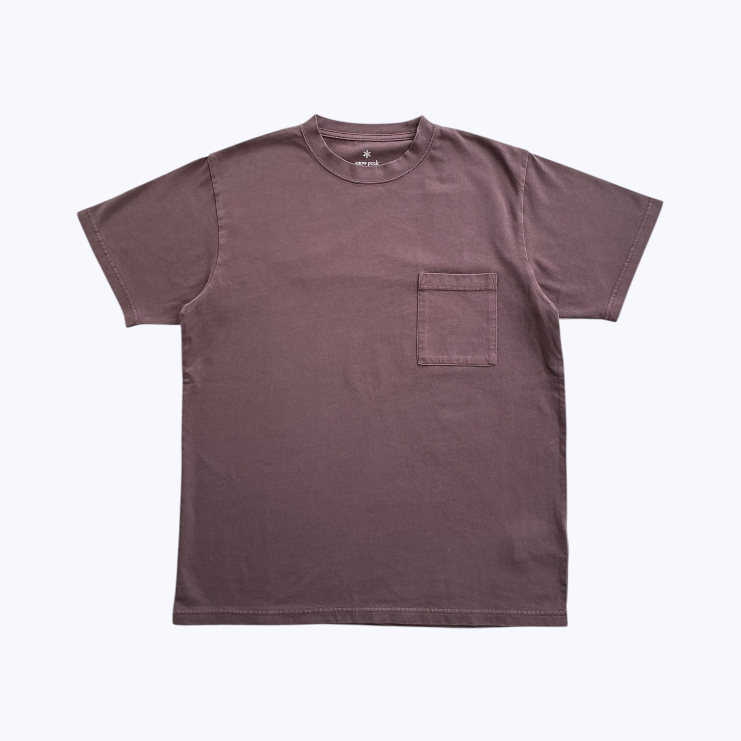 Snow Peak Garment Dyed T-Shirt Burgundy - Steranko Clothing Manchester