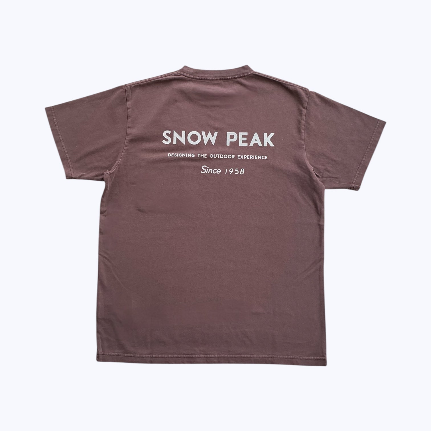 Snow Peak Garment Dyed T-Shirt Burgundy - Steranko Clothing Manchester