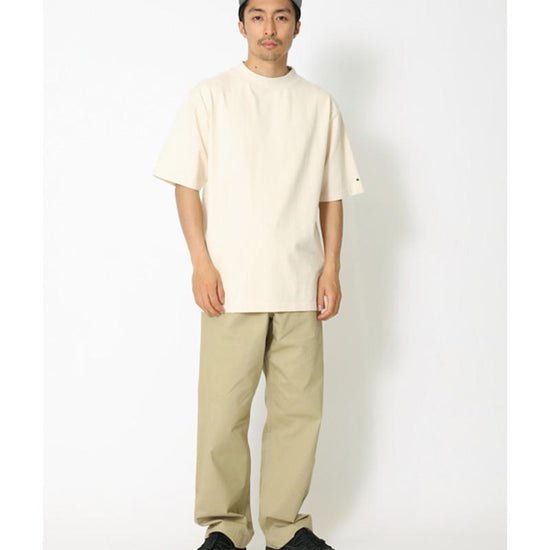 Snow Peak Heavy Mock Neck T-Shirt Ecru - Steranko Clothing Manchester