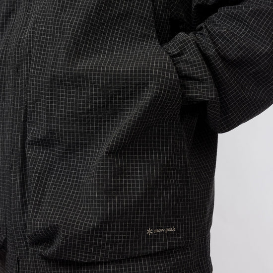 Snow Peak Kasuri Ripstop Jacket Black - Steranko Clothing Manchester
