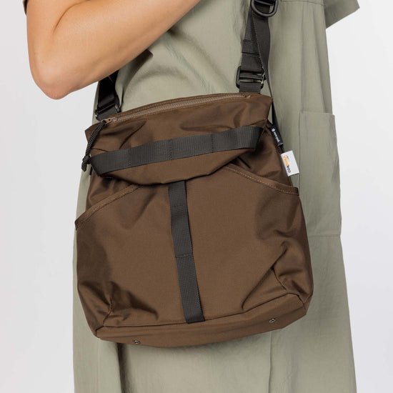 Snow Peak Recycled Cordura Shoulder Bag Brown - Steranko Clothing Manchester