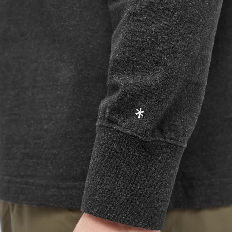 Snow Peak Recycled Cotton LS Heavyweight T-Shirt Black - Steranko Clothing Manchester