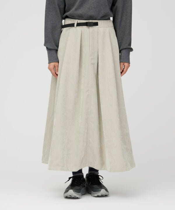 Snow Peak Technical Corduroy Skirt Ivory - Steranko Clothing Manchester