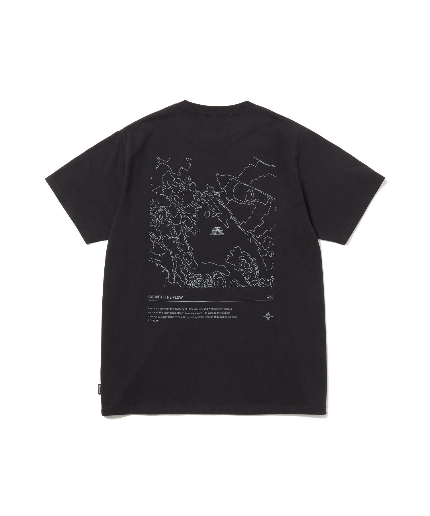 Snow Peak Topographic T-Shirt Black - Steranko Clothing Manchester