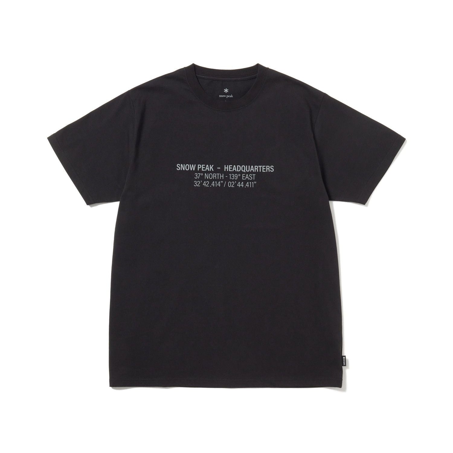 Snow Peak Topographic T-Shirt Black - Steranko Clothing Manchester