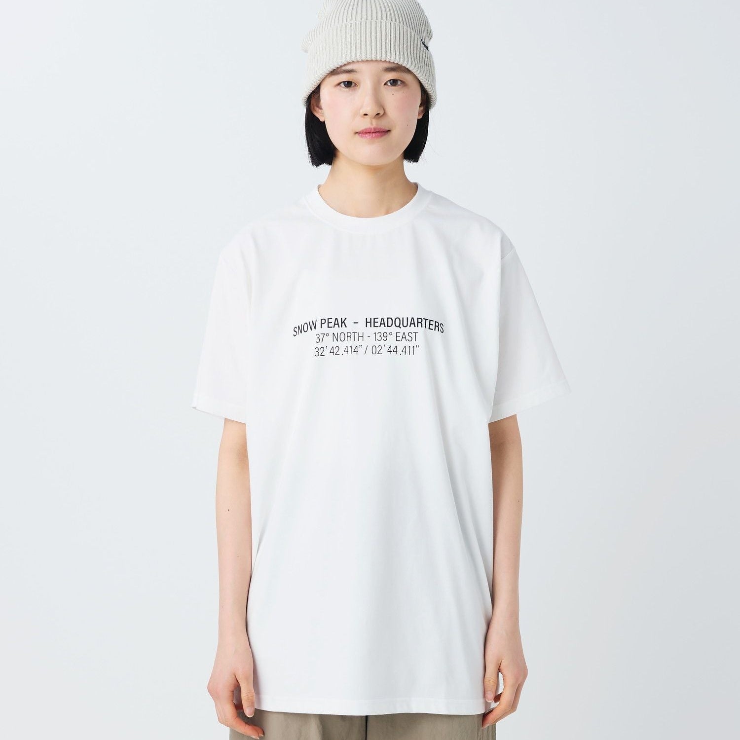Snow Peak Topographic T-Shirt Off - White - Steranko Clothing Manchester