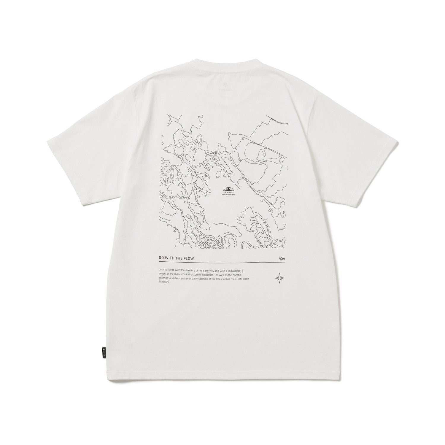 Snow Peak Topographic T-Shirt Off - White - Steranko Clothing Manchester