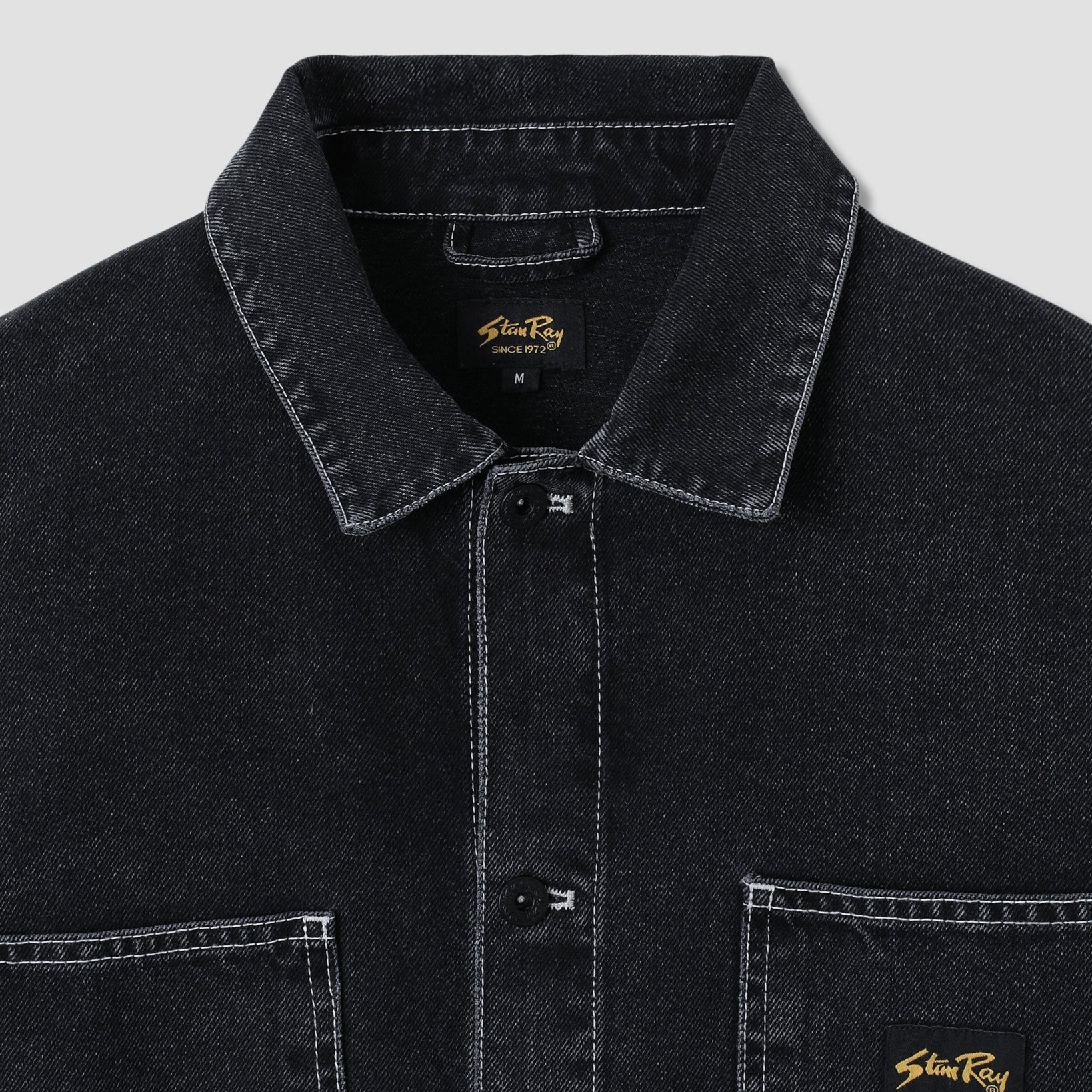 Stan Ray Coverall Jacket Stonewashed Black Denim - Steranko Clothing Manchester
