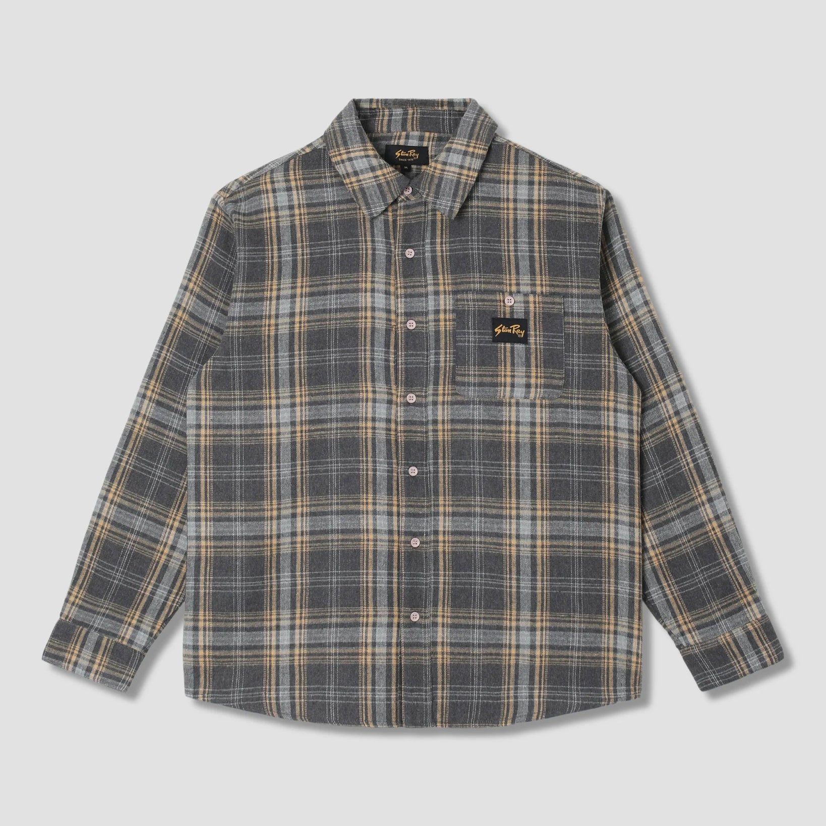 Stan Ray Flannel Shirt Charcoal - Steranko Clothing Manchester
