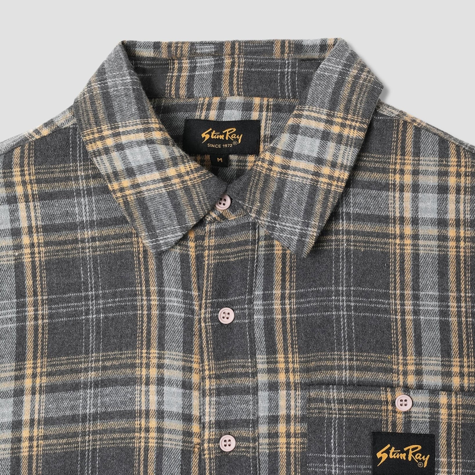 Stan Ray Flannel Shirt Charcoal - Steranko Clothing Manchester