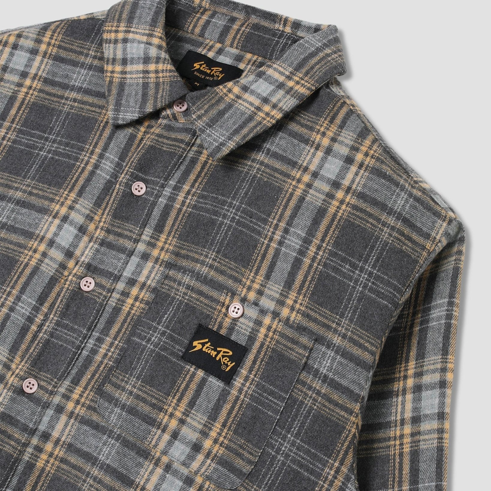 Stan Ray Flannel Shirt Charcoal - Steranko Clothing Manchester