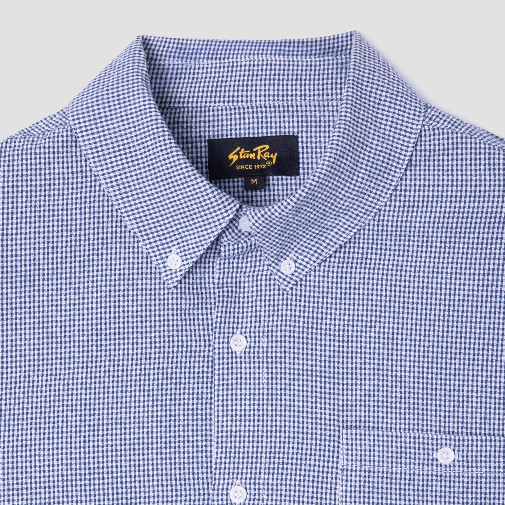 Stan Ray S/S Flannel Shirt Blue Gingham - Steranko Clothing Manchester