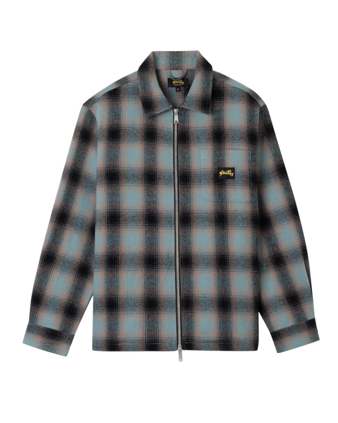 Stan Ray Zip Shirt Blue / Pink Check - Steranko Clothing Manchester