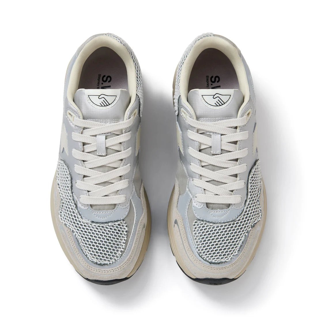 Stepney Workers Club Amiel II S - Strike Mesh Overlay Silver Grey - Steranko Clothing Manchester