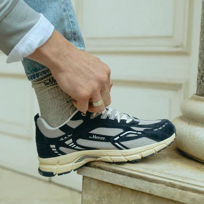 The Mercer Brand Re - Run Vintage Suede Navy - Steranko Clothing Manchester