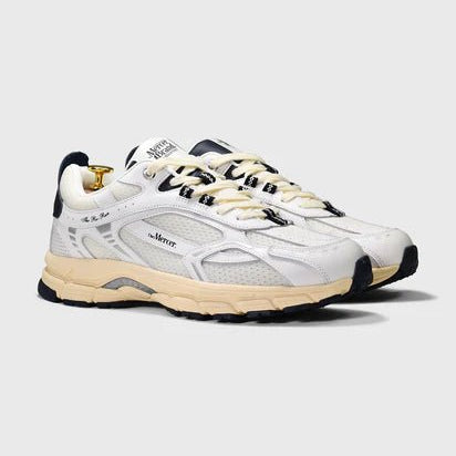 The Mercer Brand Re - Run Vintage White Blue - Steranko Clothing Manchester