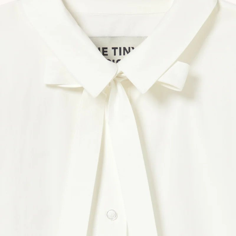 The Tiny Big Sister Bow Neck Shirt Off White - Steranko Clothing Manchester