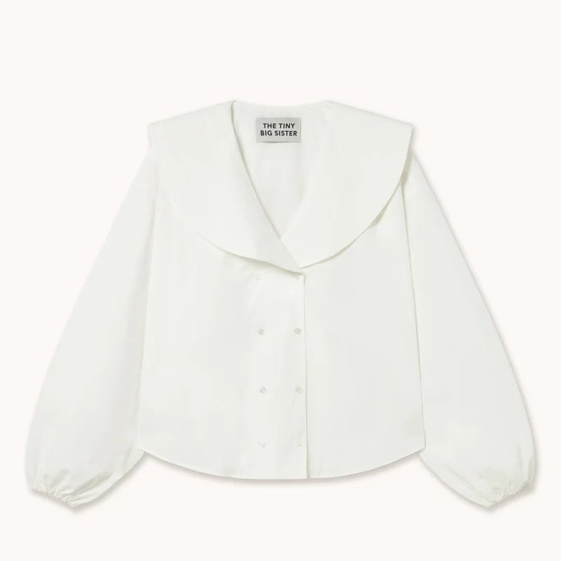The Tiny Big Sister Double Button Shirt Off White - Steranko Clothing Manchester