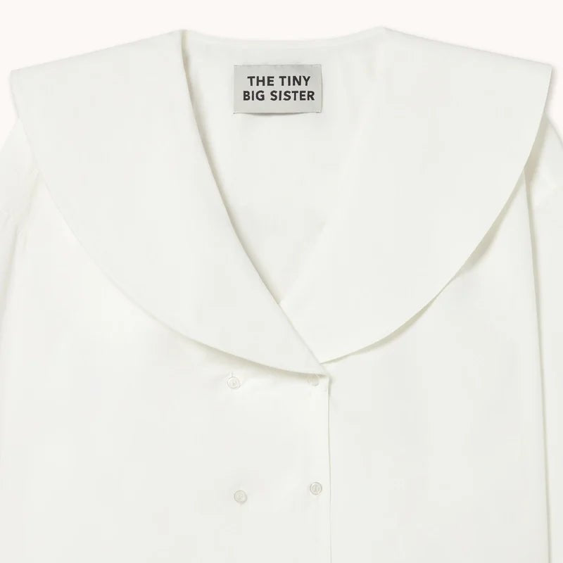 The Tiny Big Sister Double Button Shirt Off White - Steranko Clothing Manchester
