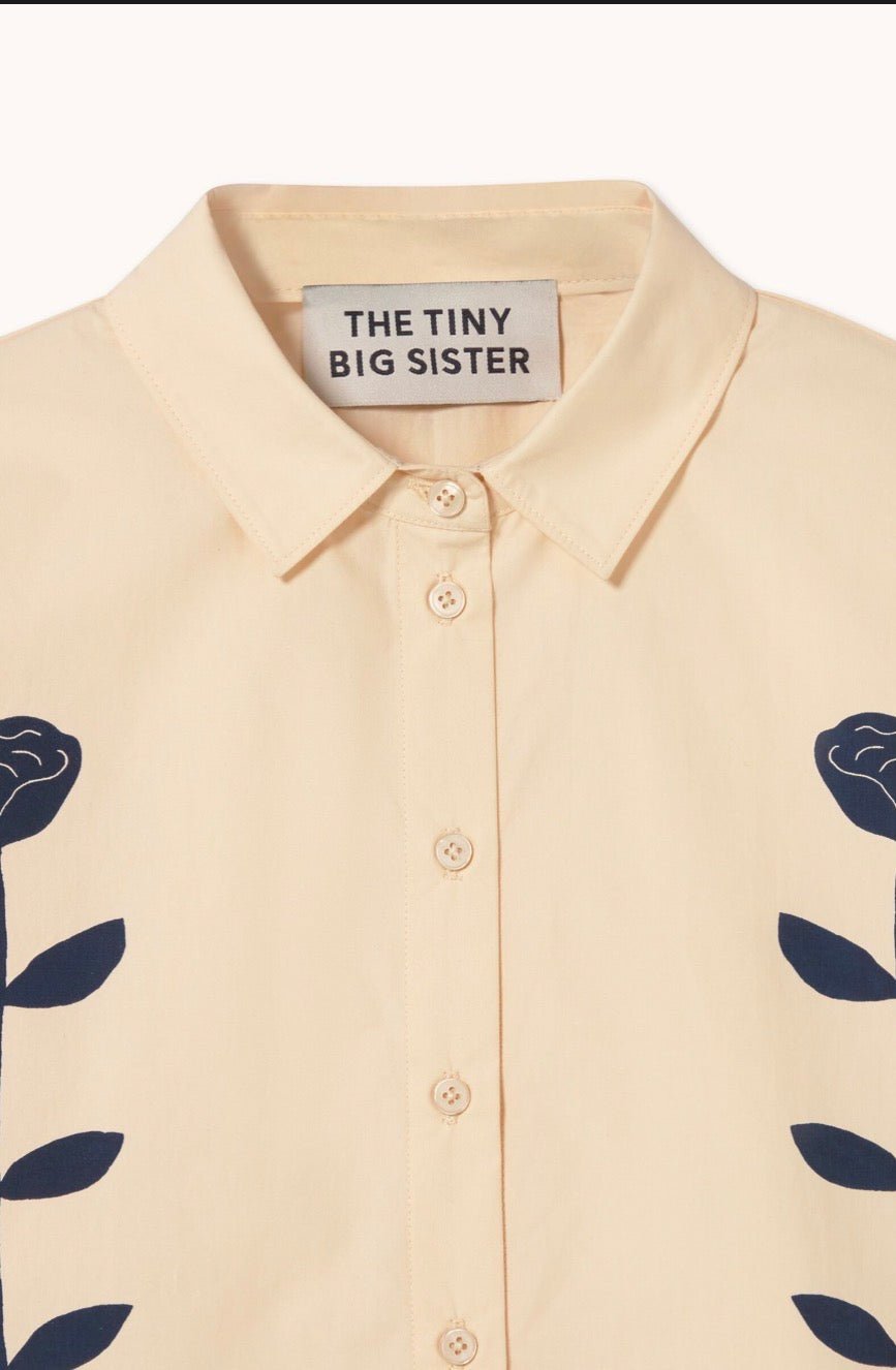 The Tiny Big Sister Flowers Shirt Light Cream - Steranko Clothing Manchester