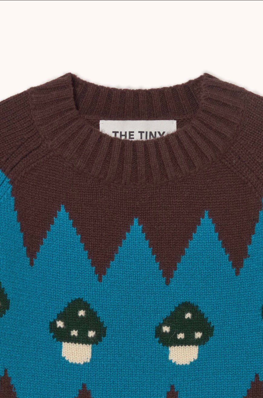 The Tiny Big Sister Mushrooms Sweater Umber - Steranko Clothing Manchester