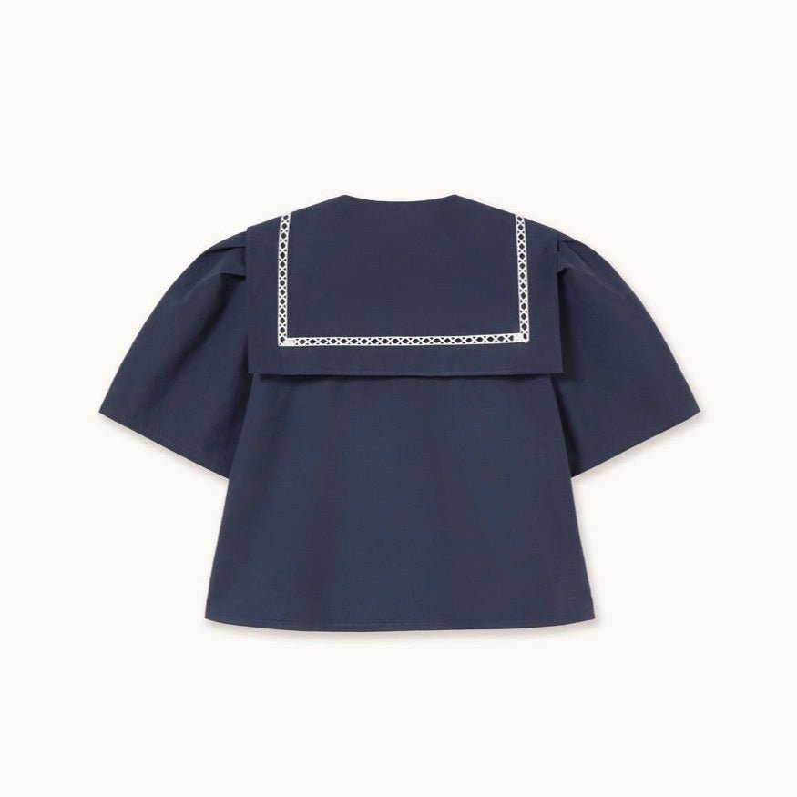 The Tiny Big Sister Sailor Neck Blouse Navy - Steranko Clothing Manchester
